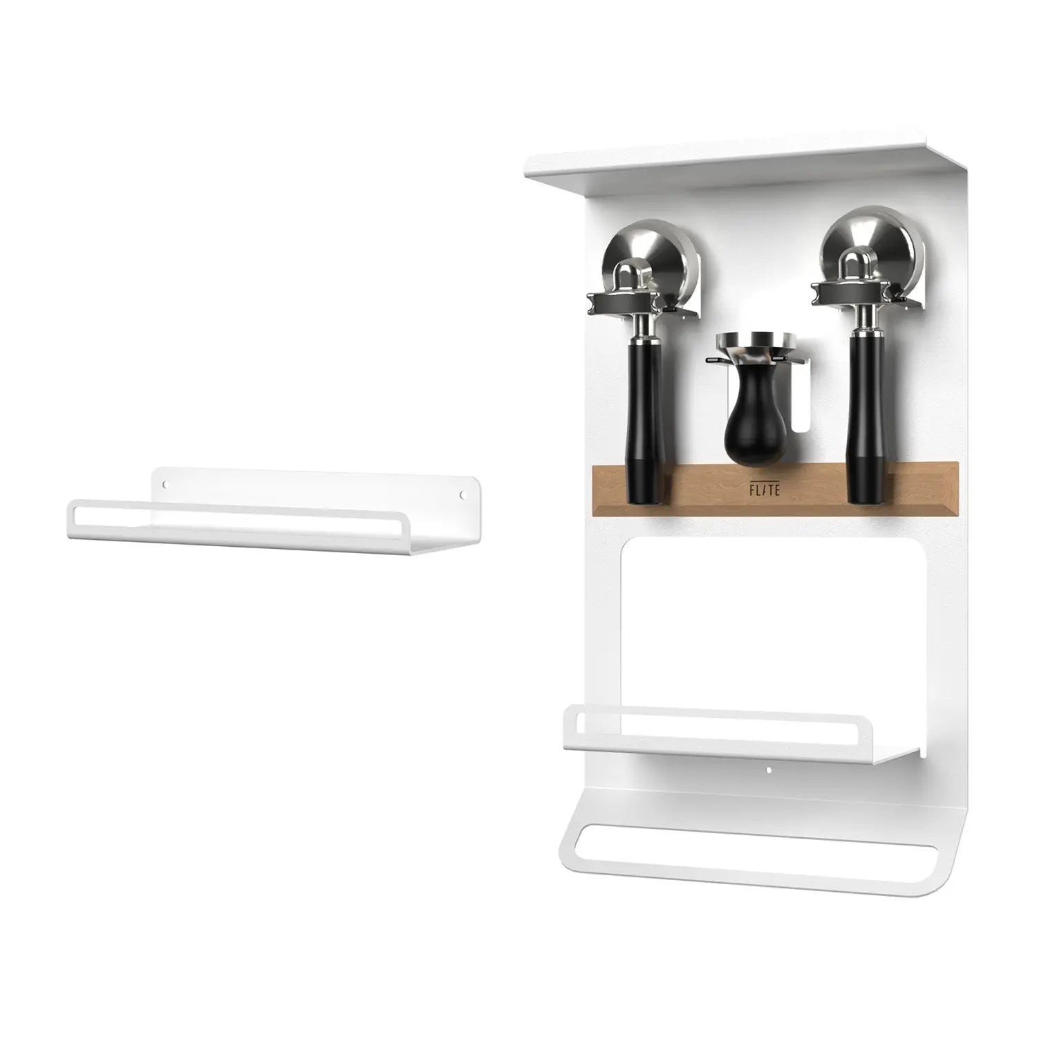 FLATE® Barista Rack + Universal Shelf Bundle (Weiß) FLATE® Store