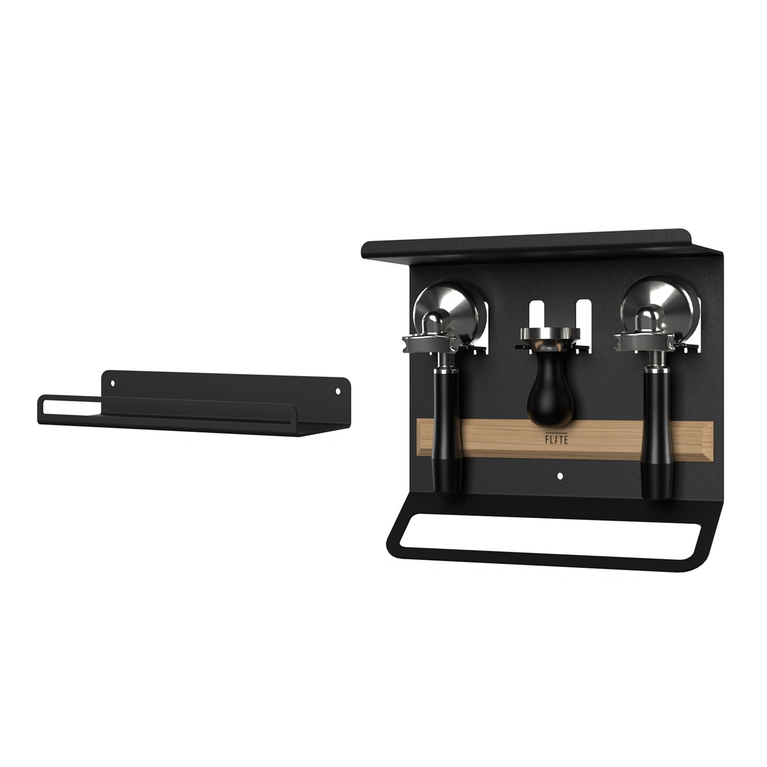 FLATE® Barista Board + Universal Shelf Bundle (Black) FLATE® Store