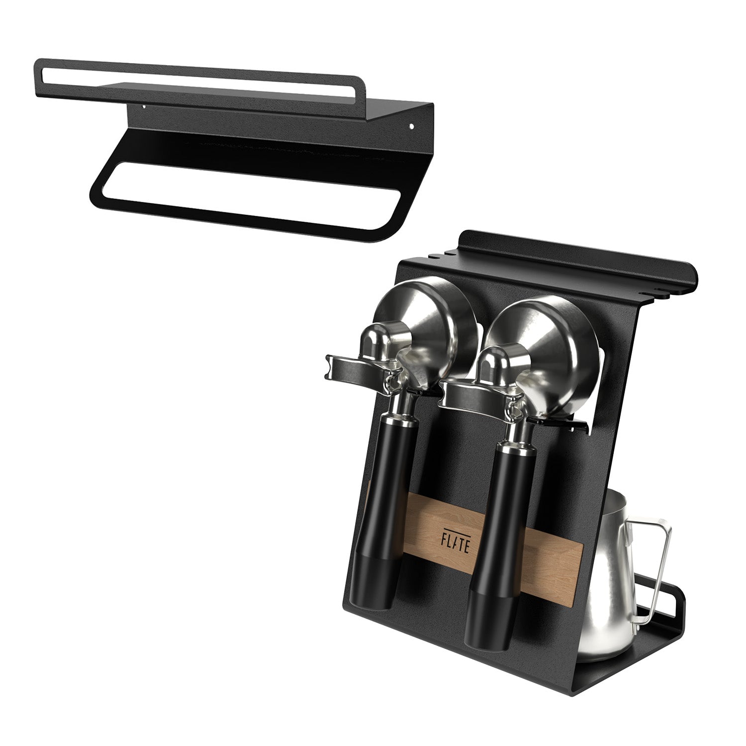 FLATE® Barista Station Mini + Towel Shelf Bundle (Black) FLATE® Store